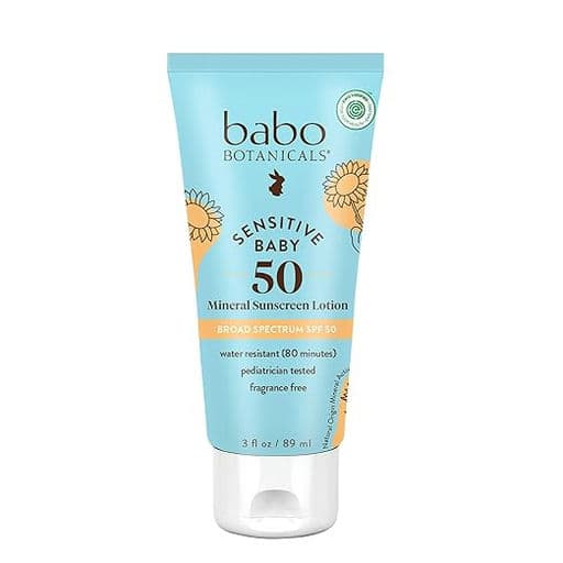 Babo Botanicals Sensitive Baby Mineral Sunscreen Lotion SPF50