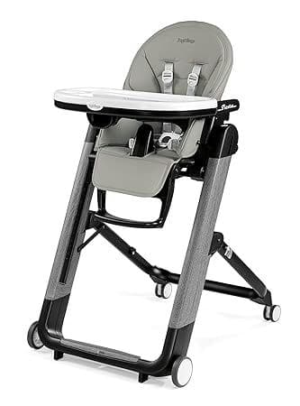 Siesta – Multifunctional Compact Folding High Chair – from Birth to Toddler – Recliner and High Chair – Made in Italy – Ambiance Grey (Grey)