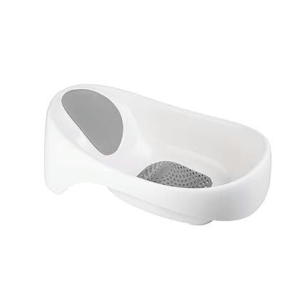 Soak 3 Stage Baby Bathtub - Baby Bath Tub with Three Support Positions for Newborn to Toddlers - Color Changing Drain Plug for Ideal Bath Temperature - Gray - Ages 0 to 18 Months and Up