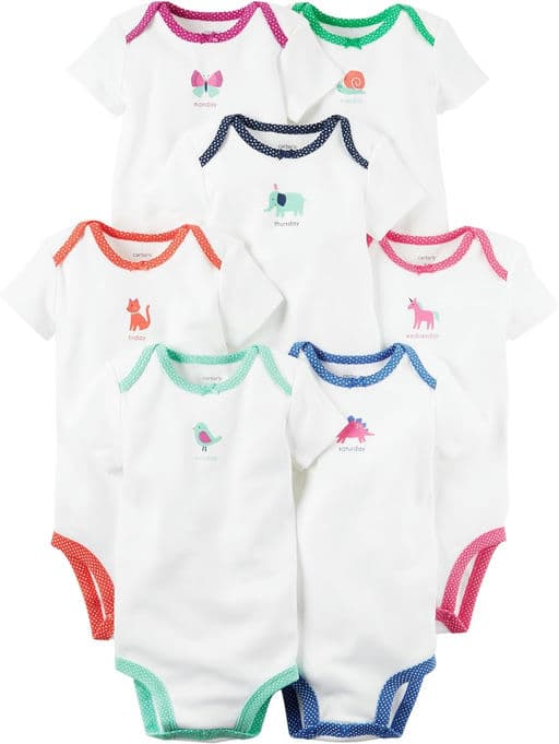 Days of The Week Short-Sleeve Original Bodysuits