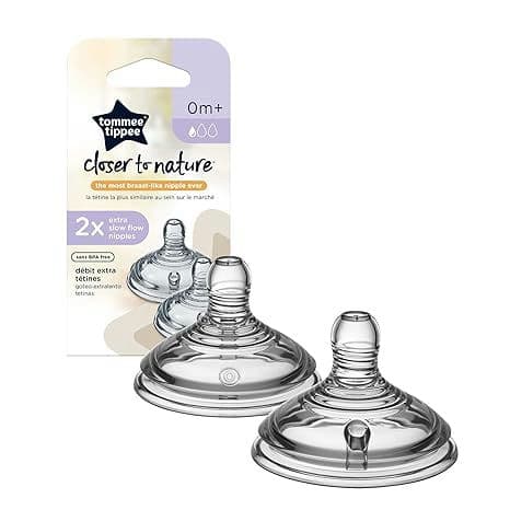 Tommee Tippee Closer to Nature Extra Slow Flow Baby Bottle Nipples