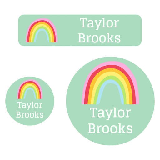 Rainbows Daycare Labels Pack
