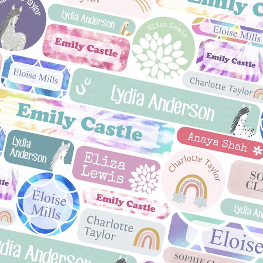Kids Name Stickers and Iron on Labels