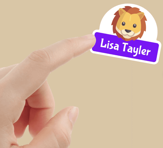 Cute Animal Small Waterproof Name Stickers- Daycare Labels- School labels -Animal Design Kids labels- Name Stickers HanPrinting