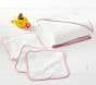 Gingham Baby Hooded Towel & Washcloths Set
