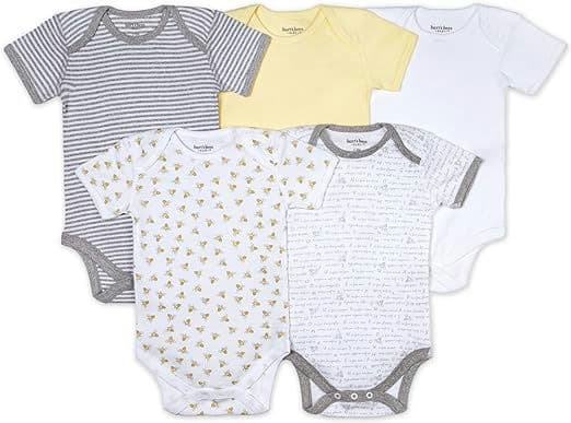 Burt's Bees Baby Unisex Baby Short Sleeve Bodysuits