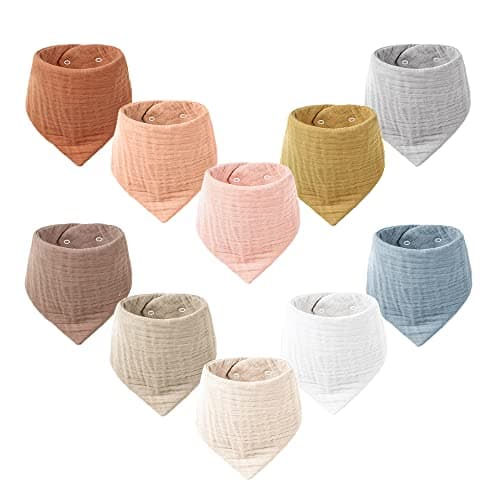 Konssy Muslin Baby Bandana Drool Bibs