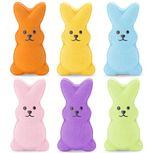 Distaratie 6 Pack Easter Bath Bombs Bunny Bubble Bath Bomb