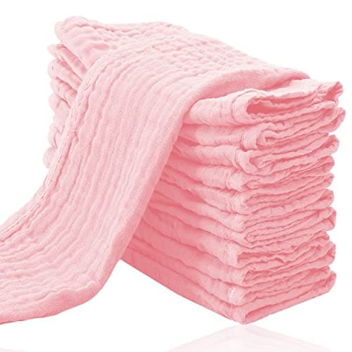 Cute Castle 12 Pack Muslin Burp Cloths