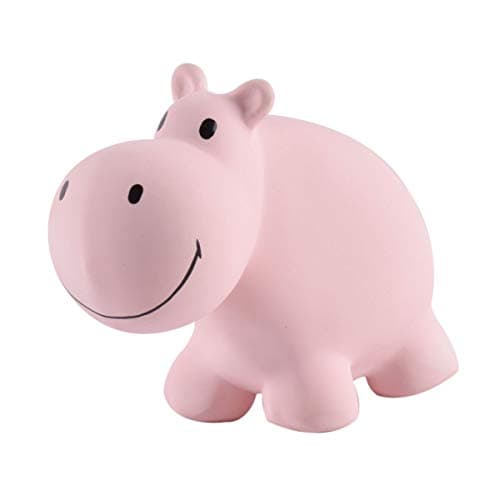 Tikiri Hippo Rubber Teether Rattle and Bath Toy