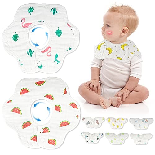 360° Rotate Organic Cotton Baby Bibs