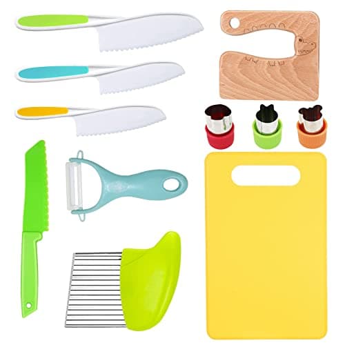 RISCULIS Wooden Kids Kitchen Knife Set