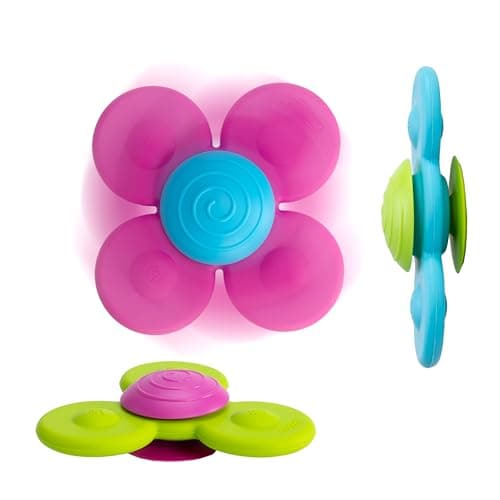 Fat Brain Toys Whirly Squigz - 3 Silicone Spinners