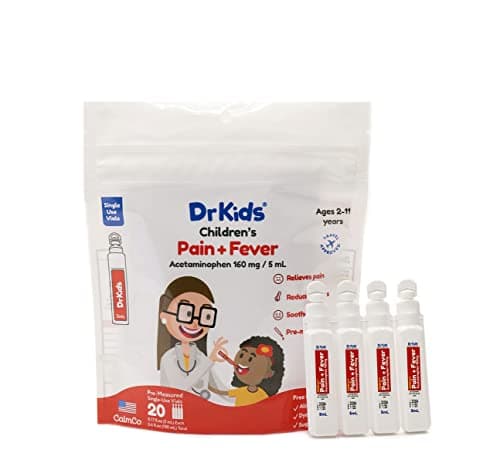 Dr. Kids Children's Pain and Fever Acetaminophen, Pre-Measured Single-Use Vials