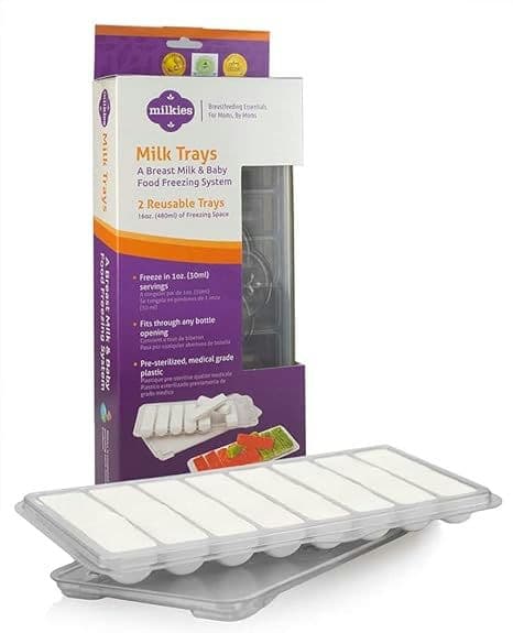 Milkies Fairhaven Health Milk Tray with Lid, Breastmilk Freezer Organization