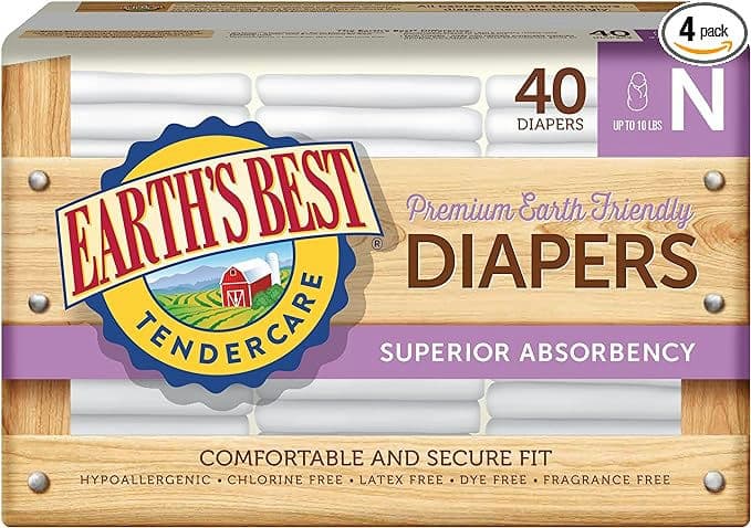 Earth's Best TenderCare Chlorine-Free Disposable Baby Diapers