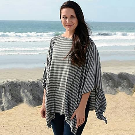 Oslo Nursing Cover By Dria: Premium Breastfeeding Poncho made with Organic Modal Fabric