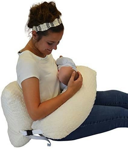 The 4 in 1 One Z Cream Nursing Pillow w/ Amazing Back Support- Cream Color Cover