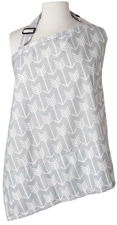 Kids N’ Such Baby Nursing Cover for Breastfeeding with Sewn-in Burp Cloth & Matching Pouch, Arrow