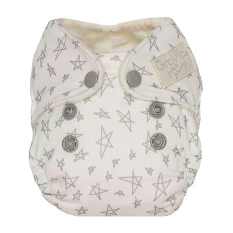 GroVia Newborn All in One Snap Reusable Cloth Diaper (AIO) (Slate Stars)