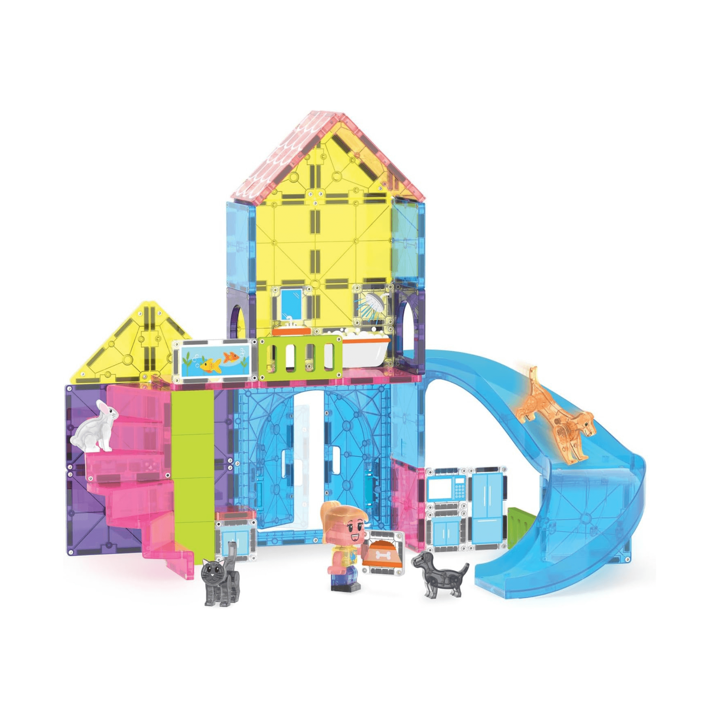 MAGNA-TILES Pet Playhouse 50-Piece Magnetic Construction Set