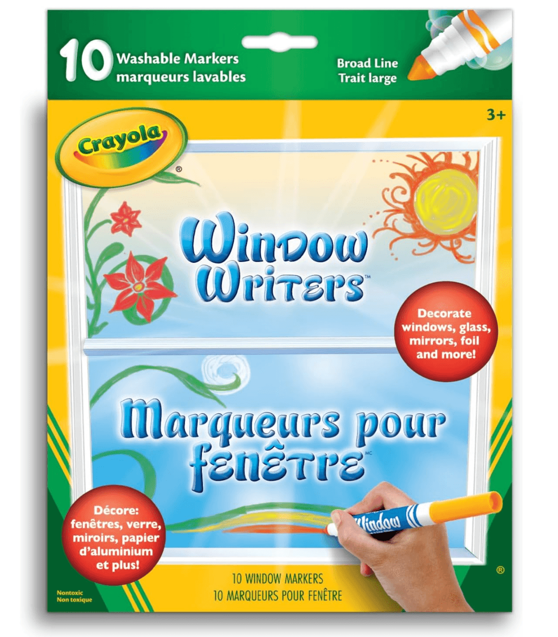 Crayola Washable Window Markers with Eraser