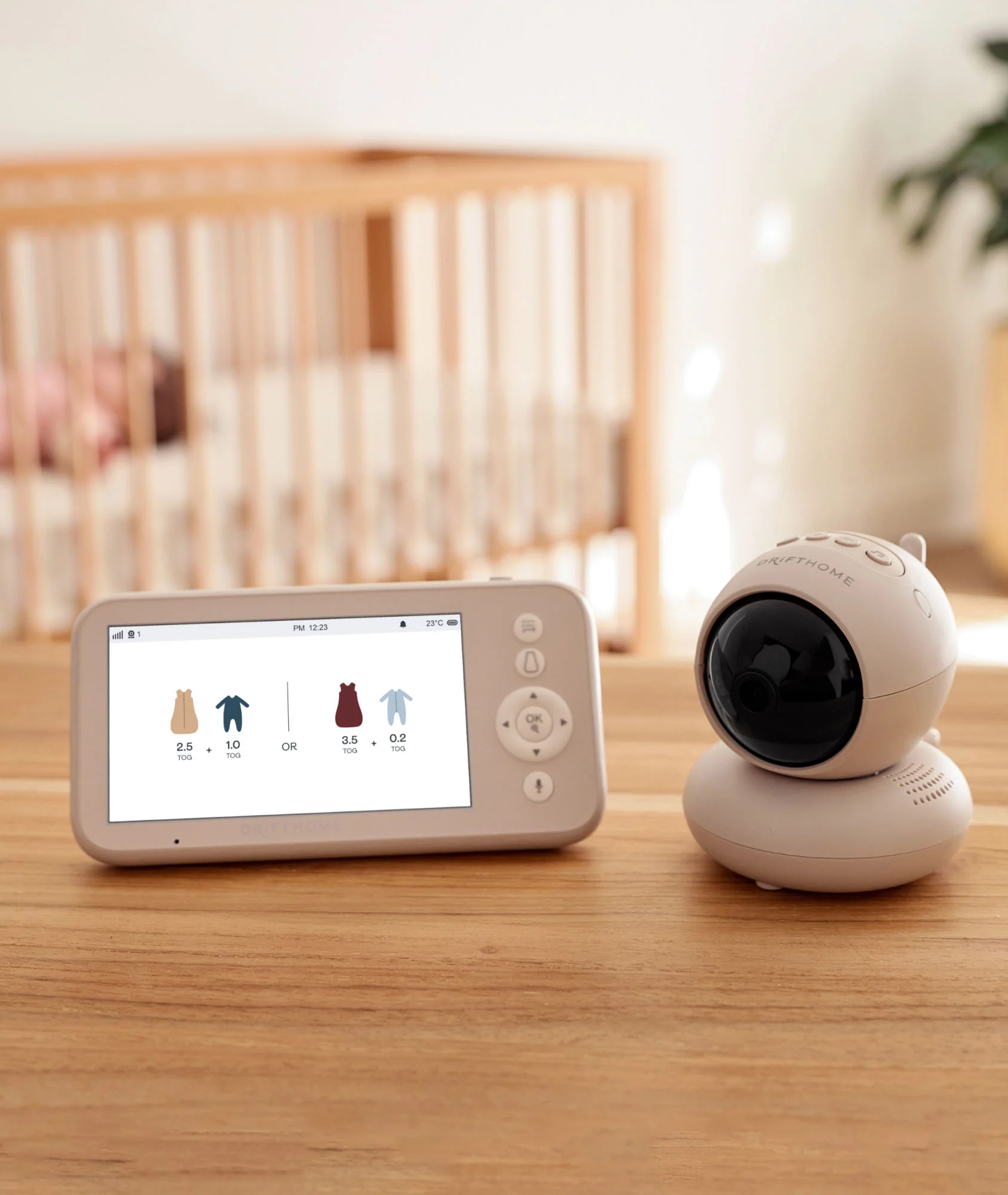 Drift Home Baby Monitor and Smart TOG Guide (Taupe)