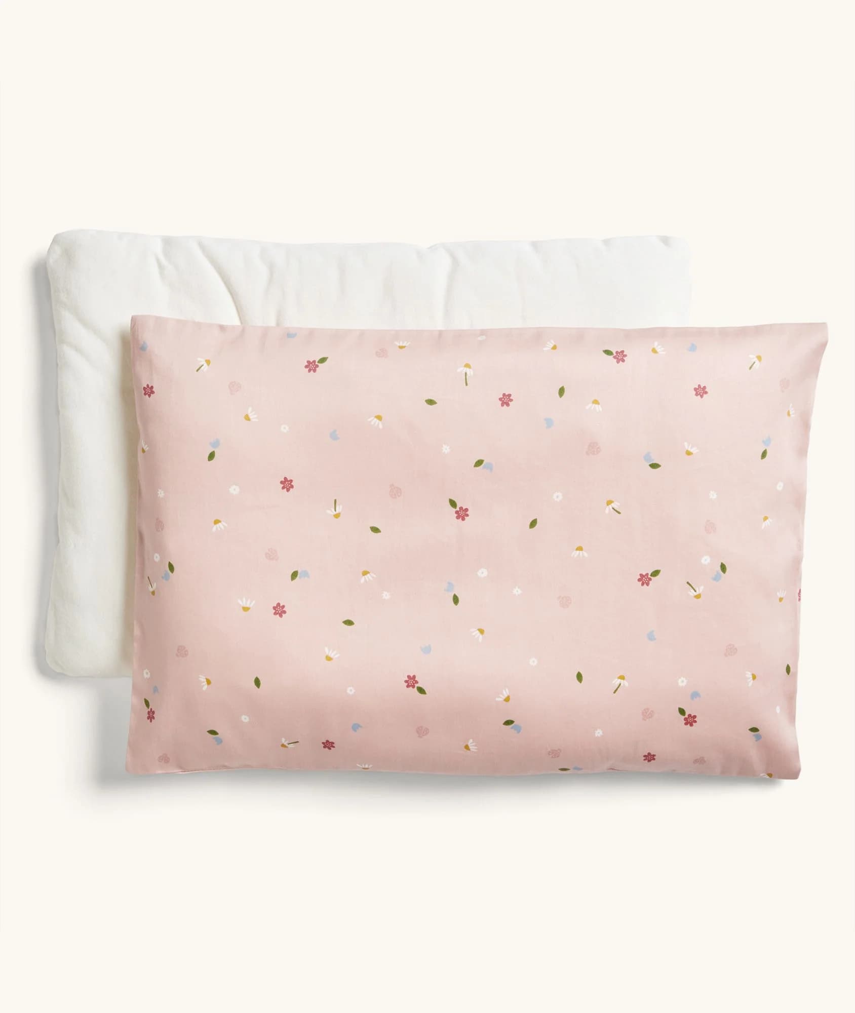 Organic Toddler Pillow with Pillowcase (Daisies)
