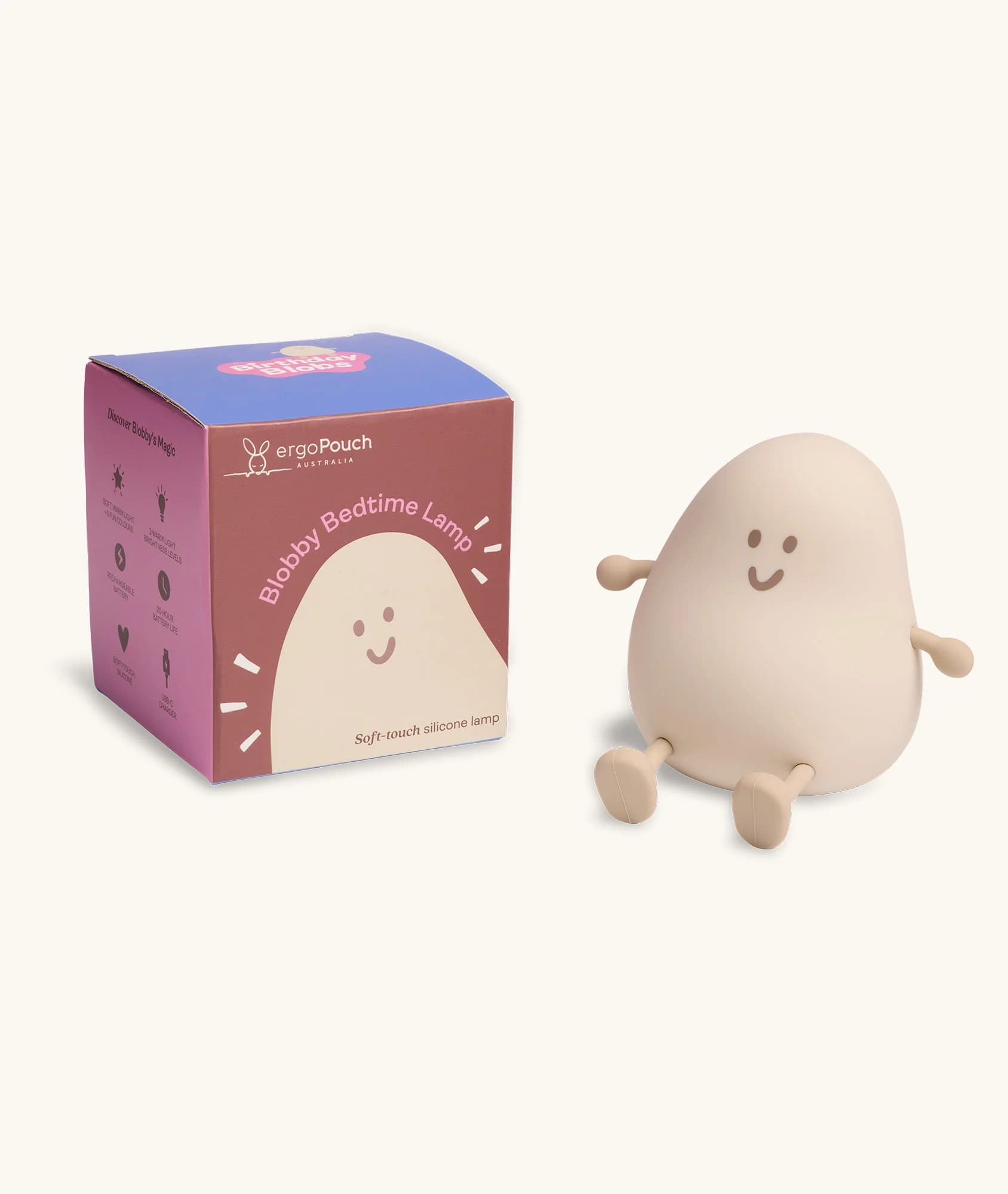 Blobby Bedtime Lamp (Taupe)