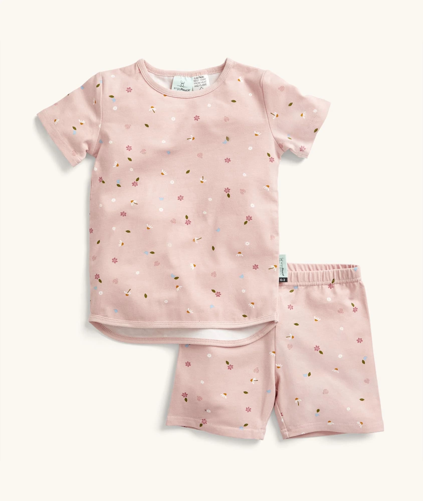 Short Sleeve Pajamas 0.2 TOG (2-Piece) (Daisies)