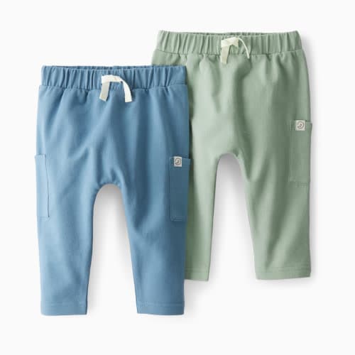 Carter's Little Planet 2-Pack Organic Cotton French Terry Joggers - Multi, Newborn